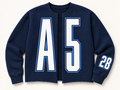 A5 Raw Cut Cardigan - Navy
