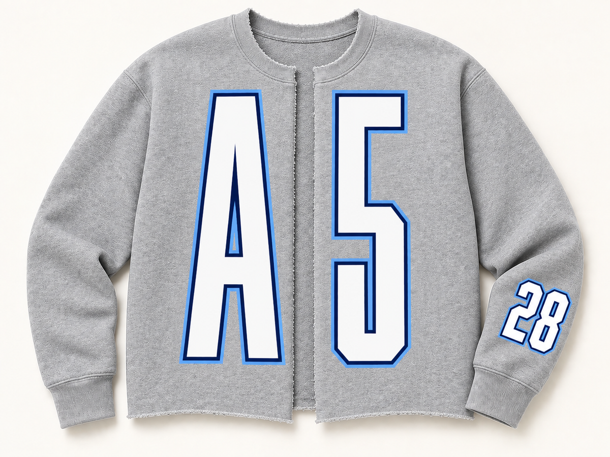 A5 Raw Cut Cardigan - Sport Grey