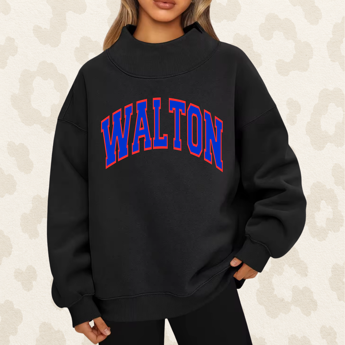 Walton Varsity Mock Neck Sweatshirt