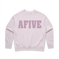 AFIVE Tone-on-Tone Puff Women's Relaxed Crew - Orchid