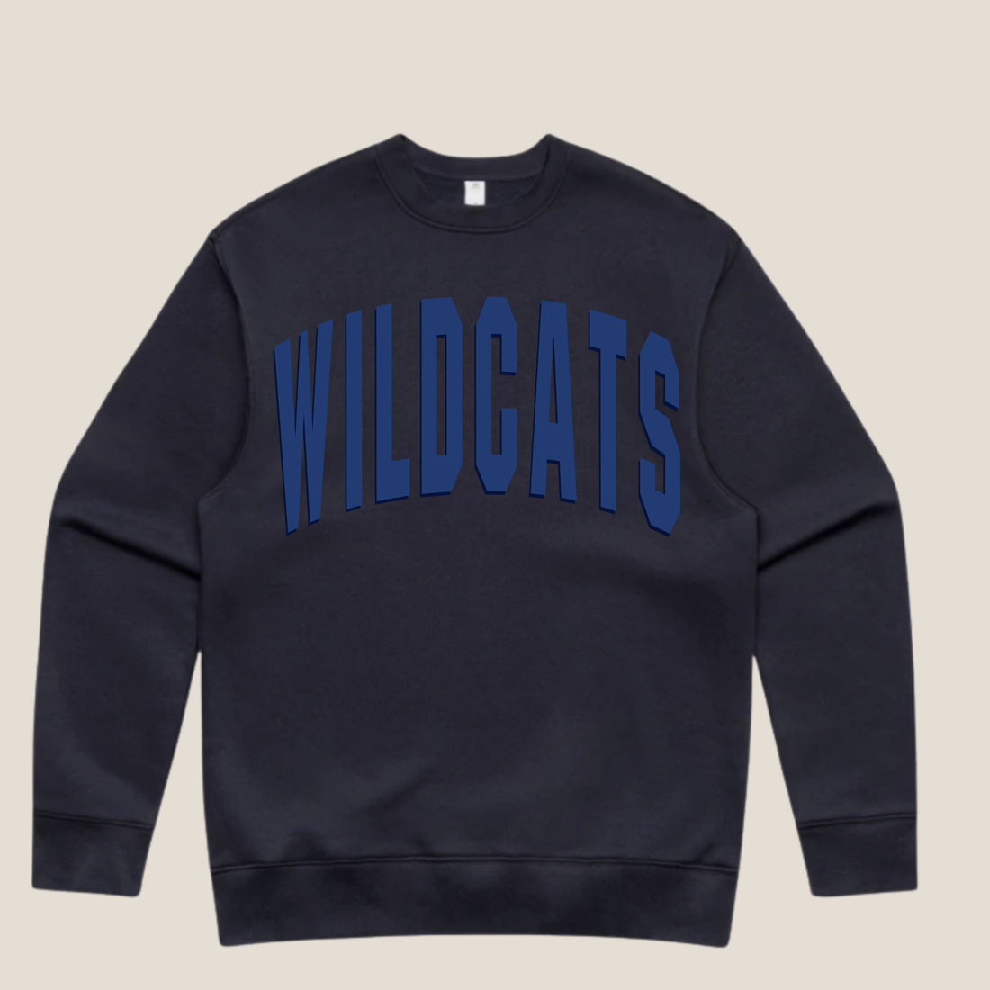 Wildcats Tone-on-Tone Puff Crewneck