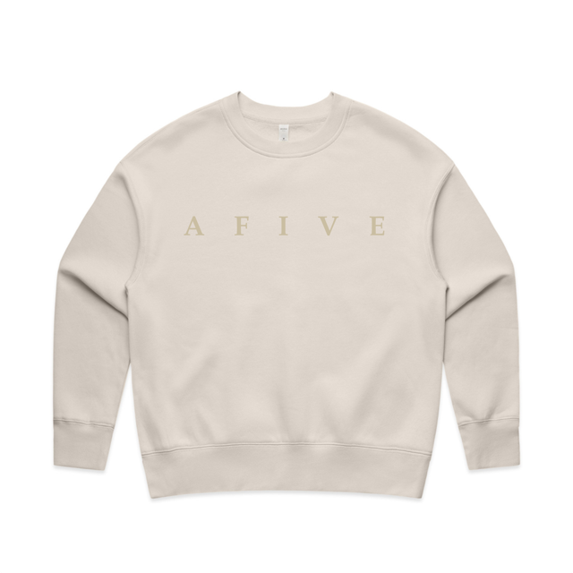 AFIVE Tone-on-Tone Relaxed Crew - Bone