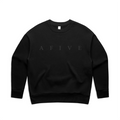AFIVE Tone-on-Tone Relaxed Crew - Black