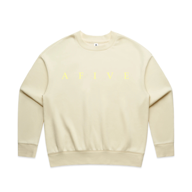 AFIVE Tone-on-Tone Relaxed Crew - Powder