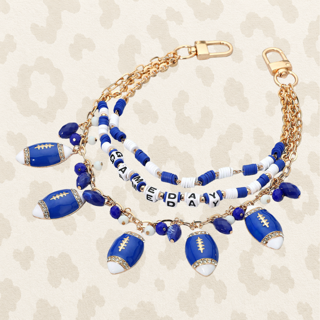 Game Day Football Bag Charm