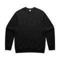 Men's AFIVE Tone-on-Tone Relaxed Crew - Black