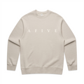 Men's AFIVE Tone-on-Tone Relaxed Crew - Bone