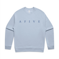 Men's AFIVE Tone-on-Tone Relaxed Crew - Powder