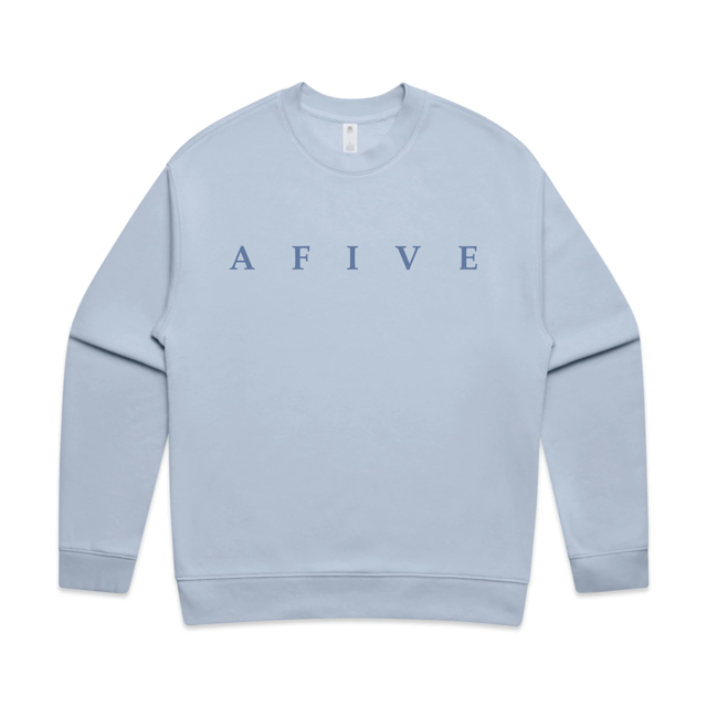 Men's AFIVE Tone-on-Tone Relaxed Crew - Powder