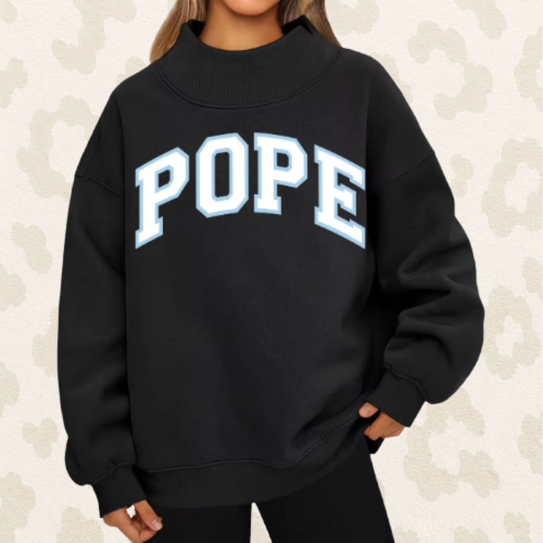 Pope Varsity Mock Neck Sweatshirt